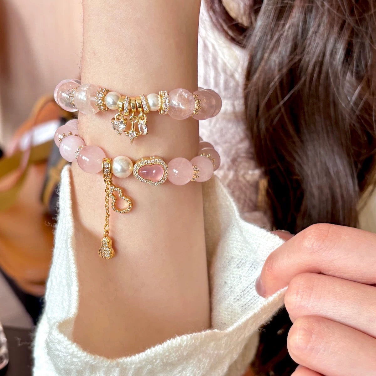 Natural Rose Quartz Bracelet – Stone of Love & Healing