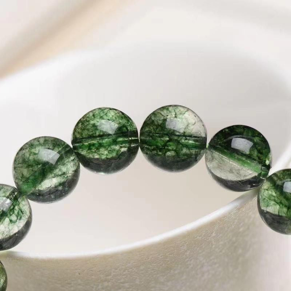 Natural Green Phantom Quartz Bracelet – Energy & Protection Jewelry