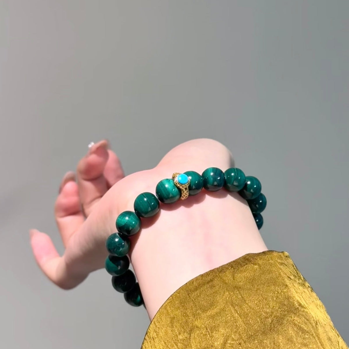 Malachite Crystal Bracelet – Natural Healing & Protection Gemstone