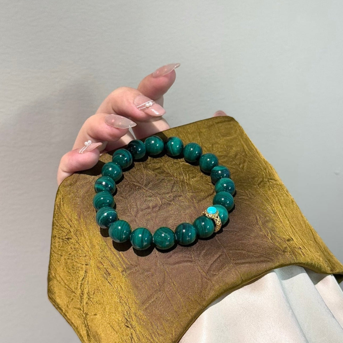 Malachite Crystal Bracelet – Natural Healing & Protection Gemstone
