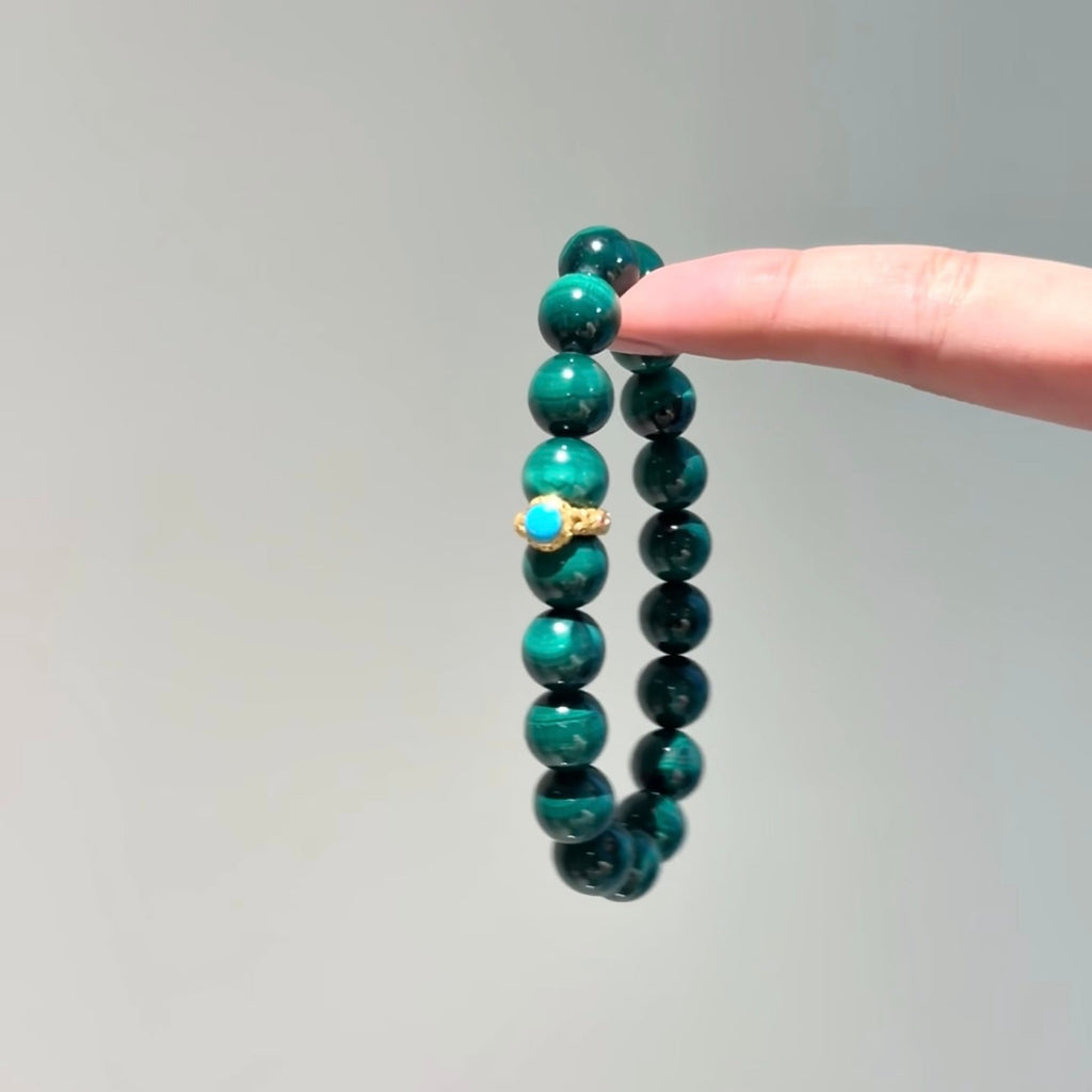 Malachite Crystal Bracelet – Natural Healing & Protection Gemstone