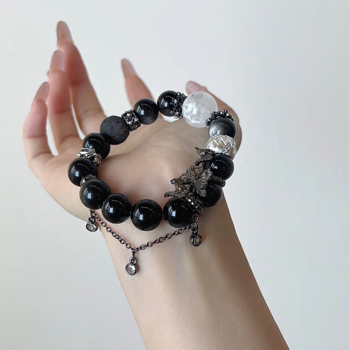 Close-up of Crystal Bracelet – Emotional Balance & Protection