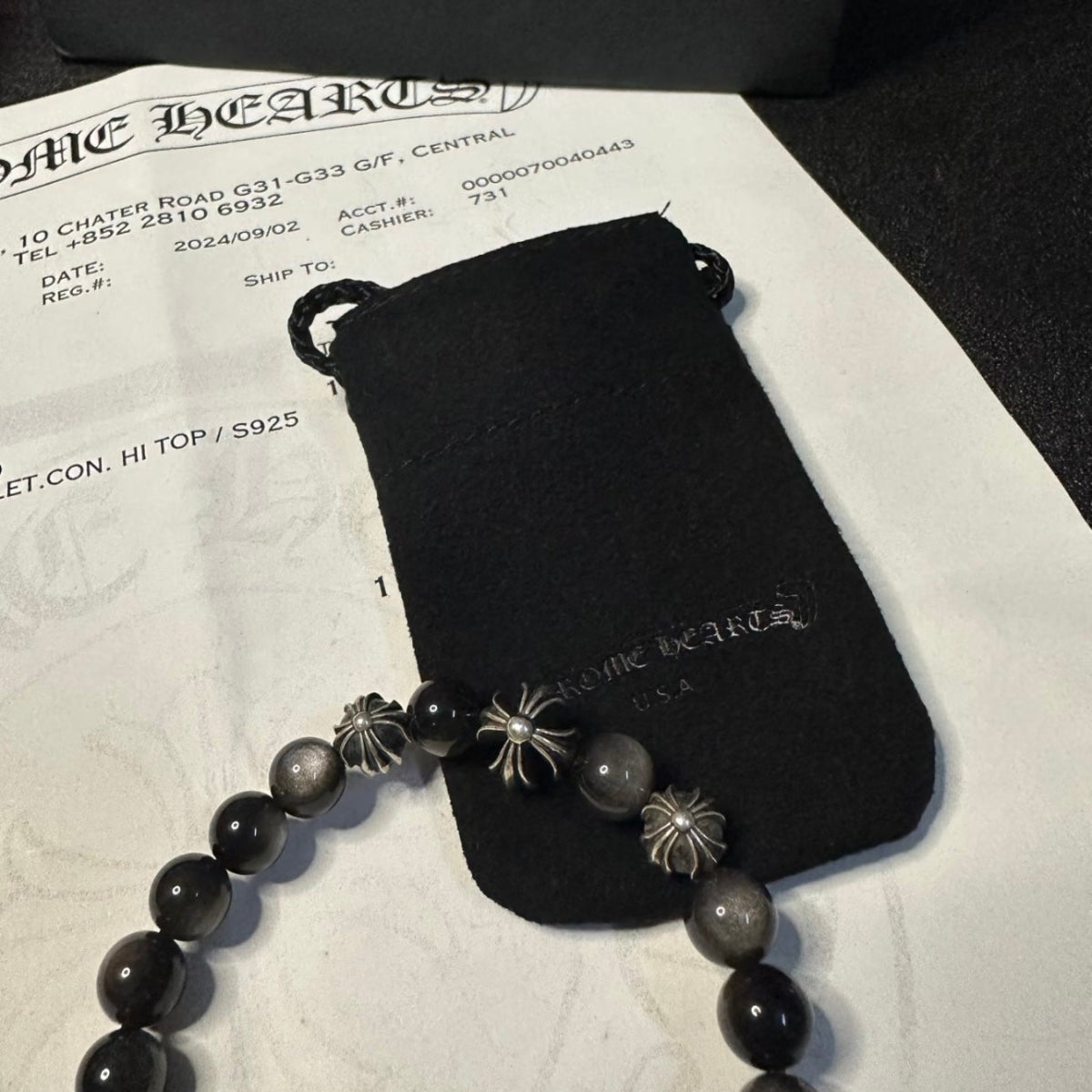 Obsidian Cross Bracelet | Protection & Faith