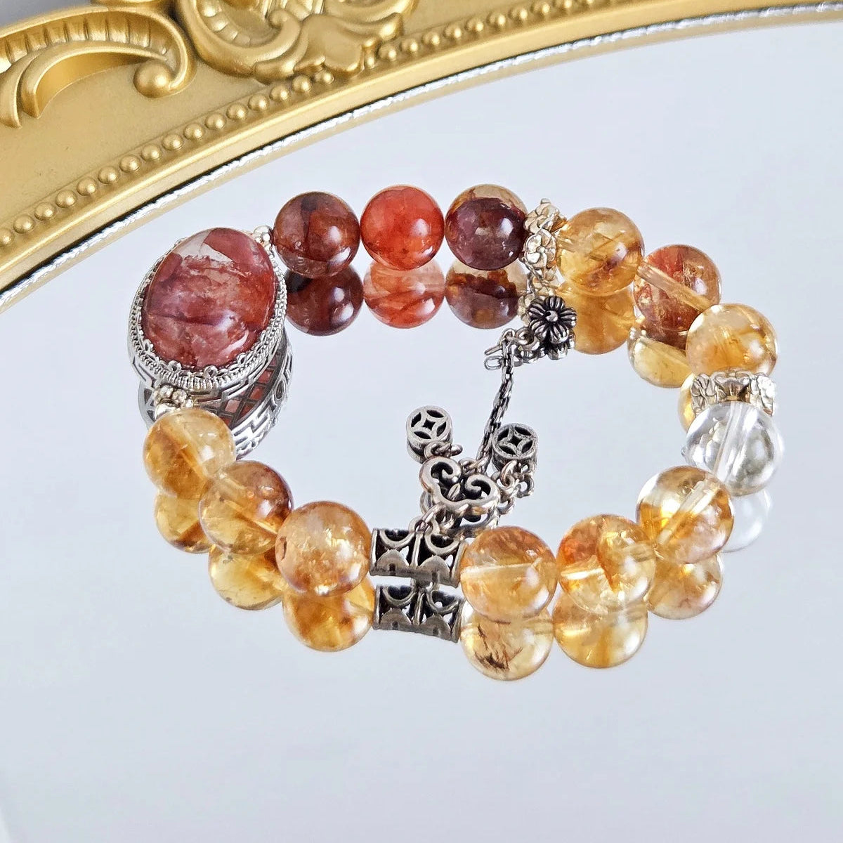 Abundance & Healing – Yellow Citrine, Red Hematoid Quartz & Clear Quartz for Prosperity & Emotional Balance