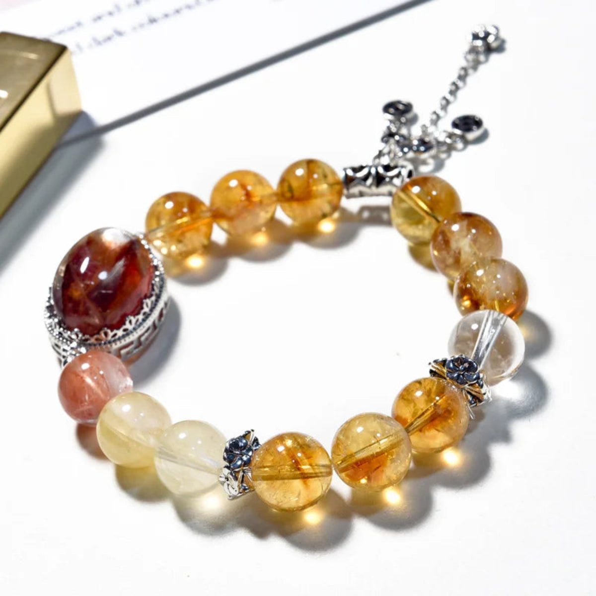 Abundance & Healing – Yellow Citrine, Red Hematoid Quartz & Clear Quartz for Prosperity & Emotional Balance