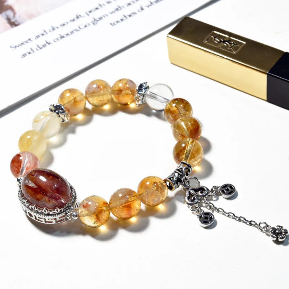 Abundance & Healing – Yellow Citrine, Red Hematoid Quartz & Clear Quartz for Prosperity & Emotional Balance