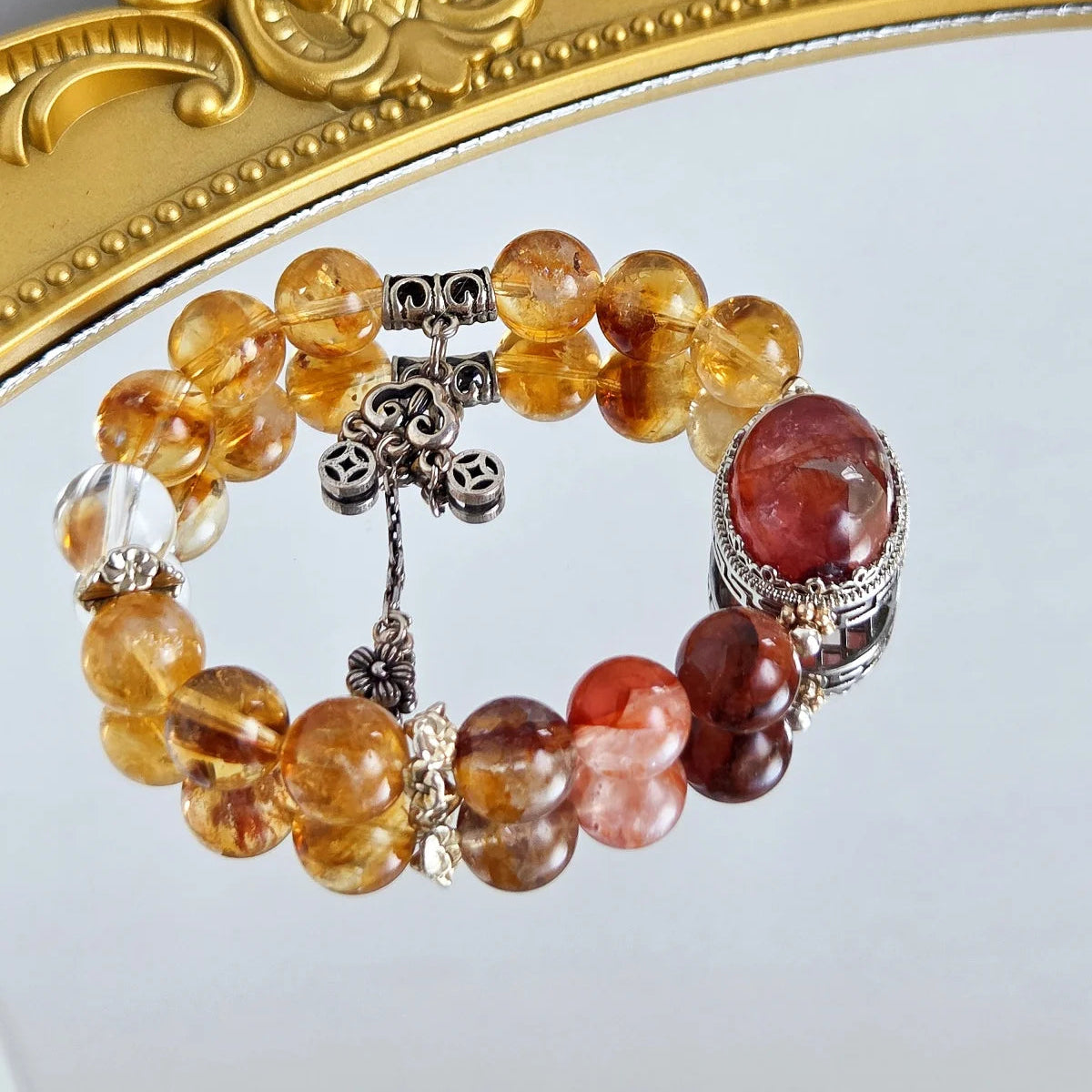 Abundance & Healing – Yellow Citrine, Red Hematoid Quartz & Clear Quartz for Prosperity & Emotional Balance