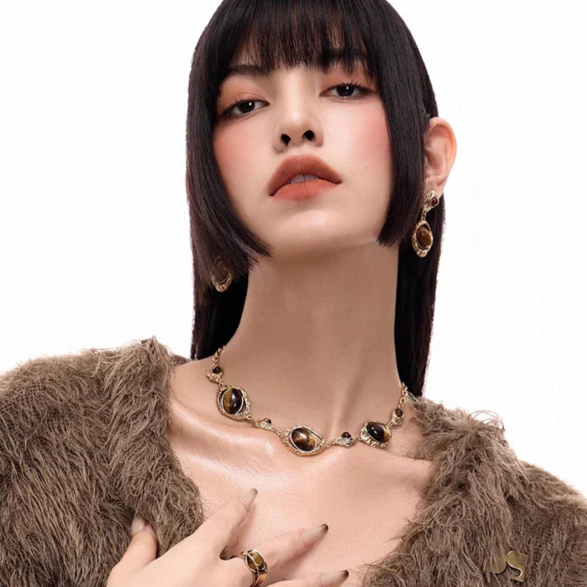Desert Majesty – Tiger’s Eye Necklace Inspired by Yadan Landscapes