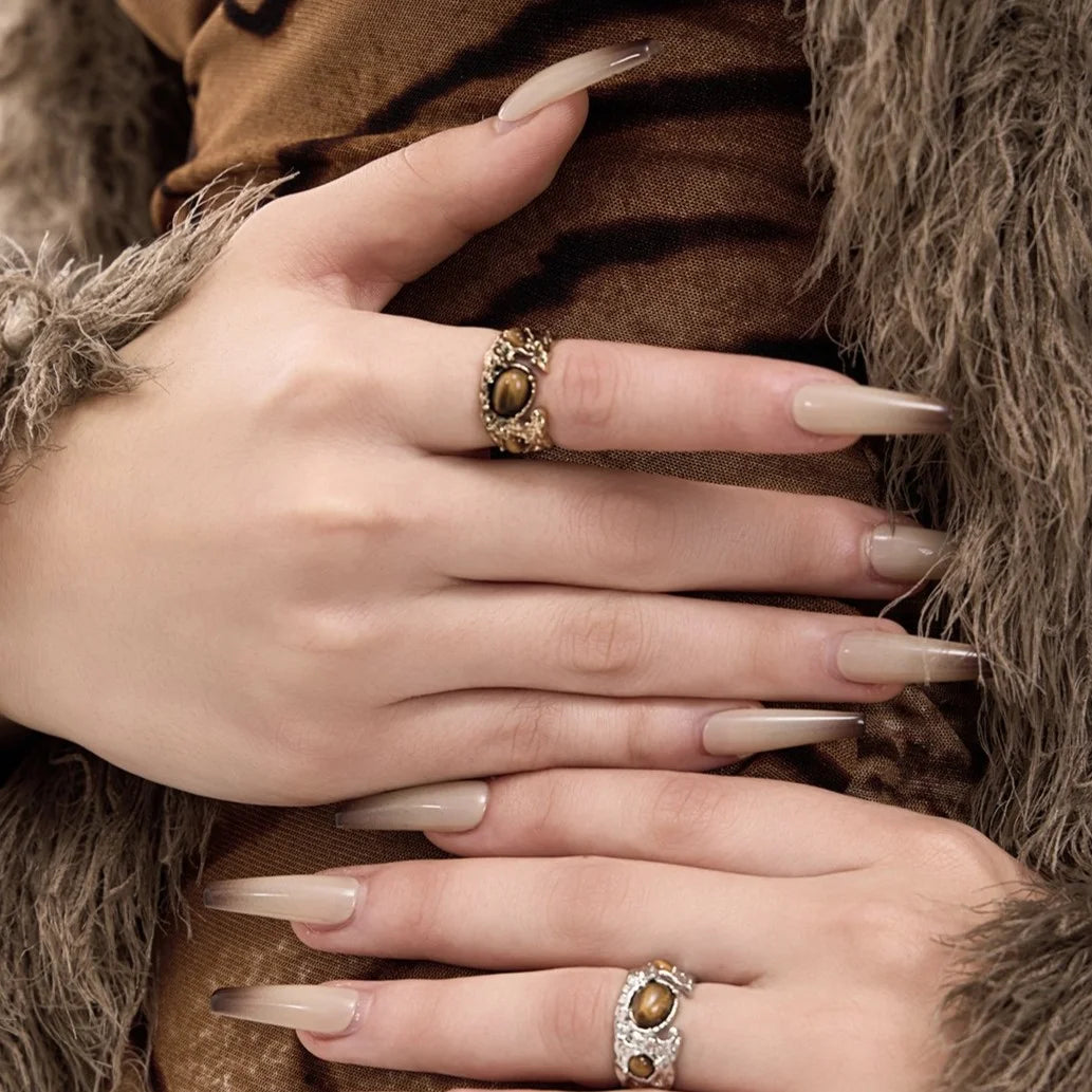 Vintage Dunes – Yadan-Inspired Tiger’s Eye Adjustable Ring